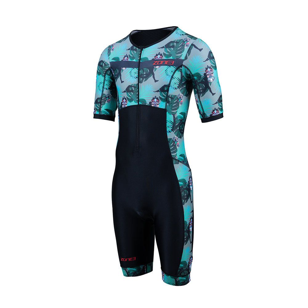 Sparx Men's Elite Sleeved Triathlon Suit Short Sleeve Trisuit Speedsuit Skinsuit Swim Bike Run