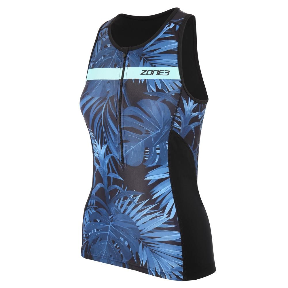 Activate+ Tropical Palm Sleeveless Tri Top - ZONE3 UK