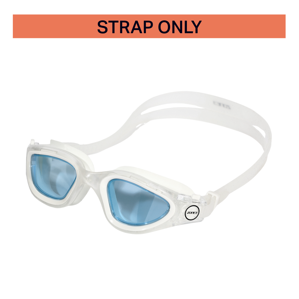 White Venator-X/Vapour goggle strap shown with goggles, only strap available for purchase (UK customers only).