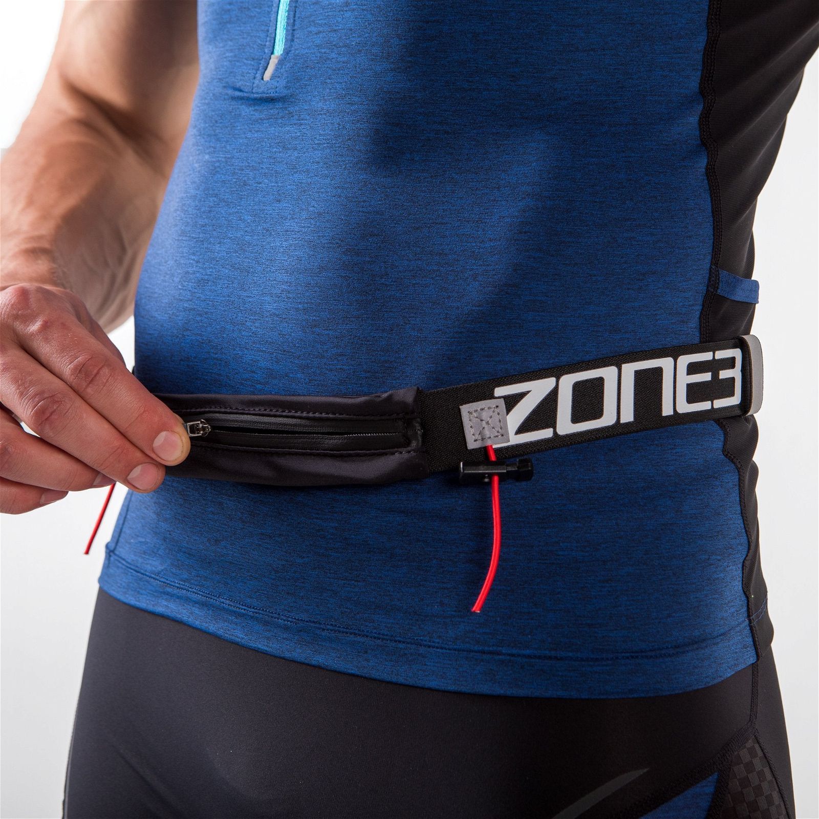 Endurance Number Belt with Lycra Fuel Pouch and Energy Gel Storage ZONE3