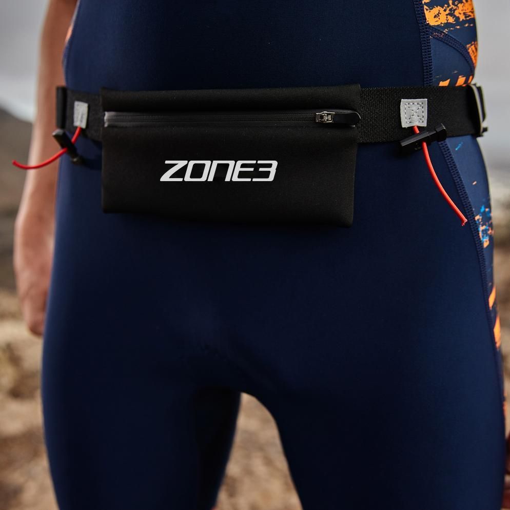 Endurance Number Belt with Neoprene Fuel Pouch and Energy Gel Storage - ZONE3 UK