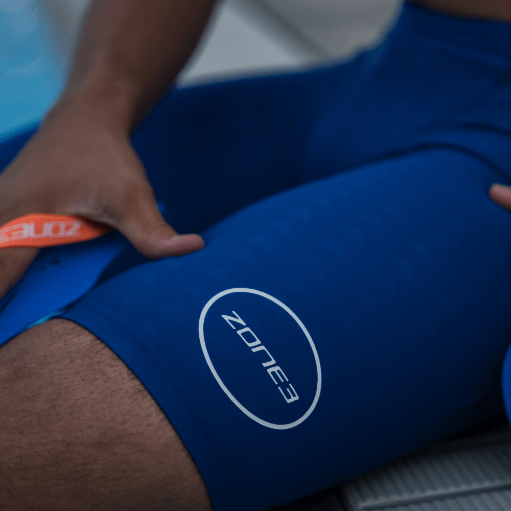 Man wearing the FINA Approved Jammers - Performance Speed at the pool.