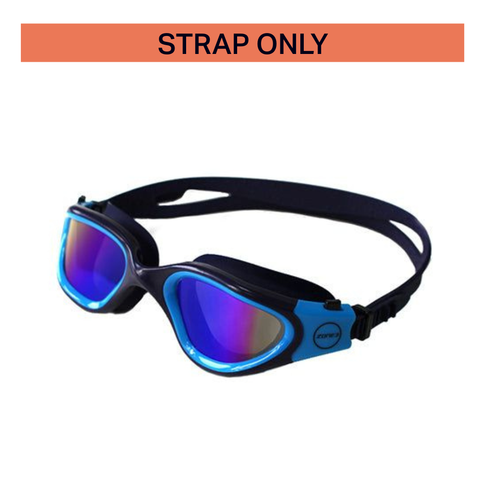 Navy Venator-X/Vapour goggle strap shown with goggles, only strap available for purchase (UK customers only).