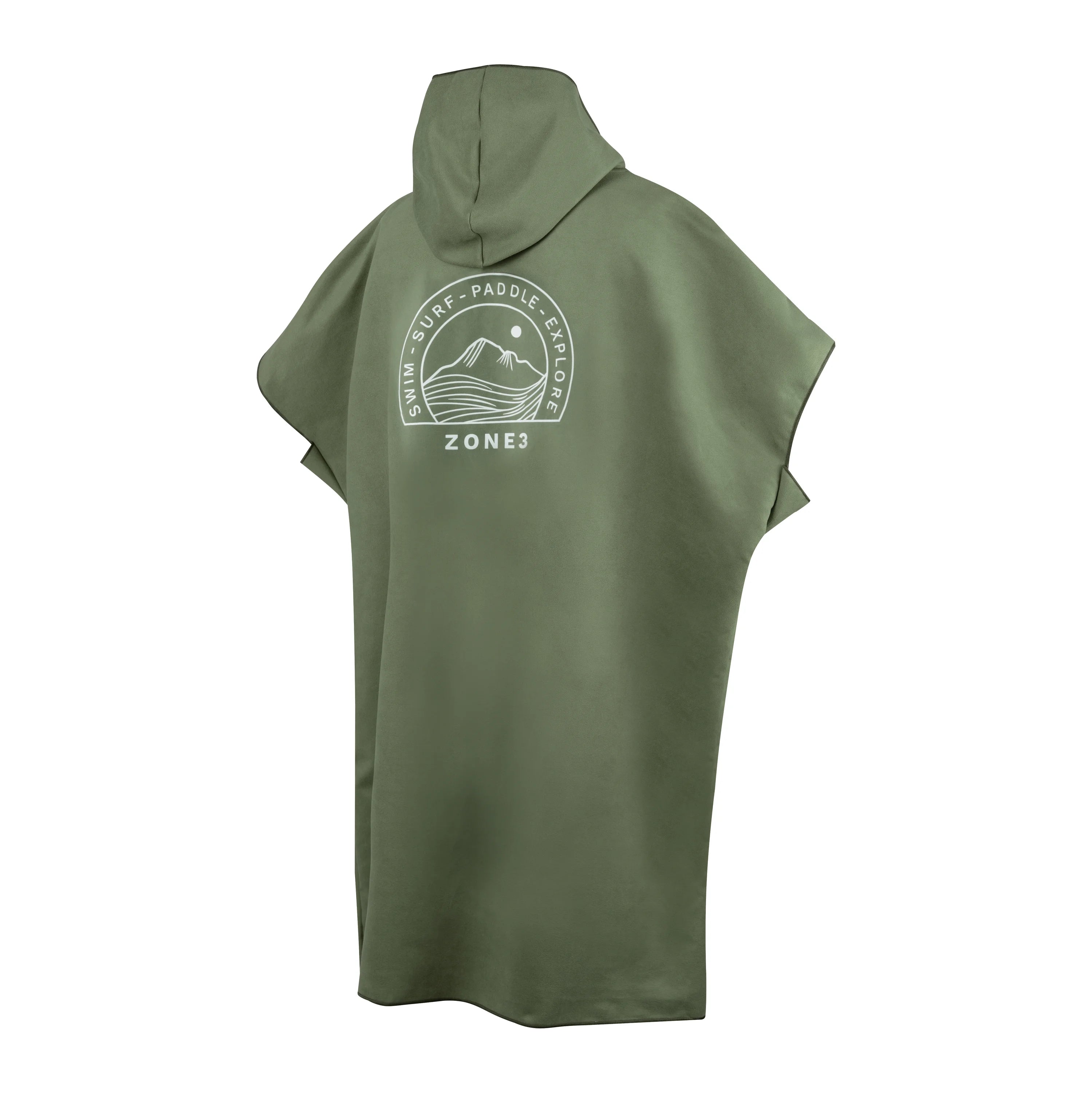 Microfibre Changing Robe in stylish Khaki, perfect for quick drying after swim or beach activities.