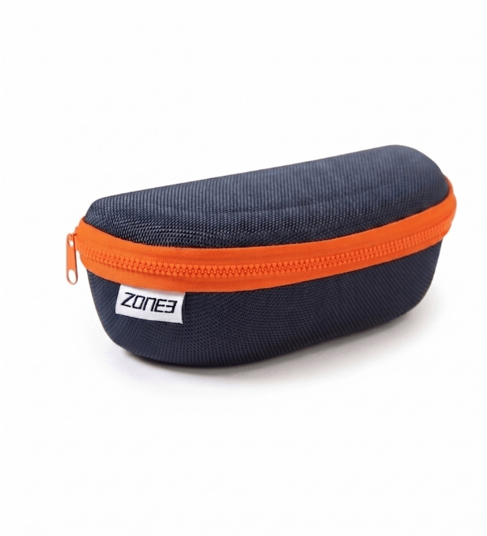Navy blue and orange case with Zone3 logo on a white background