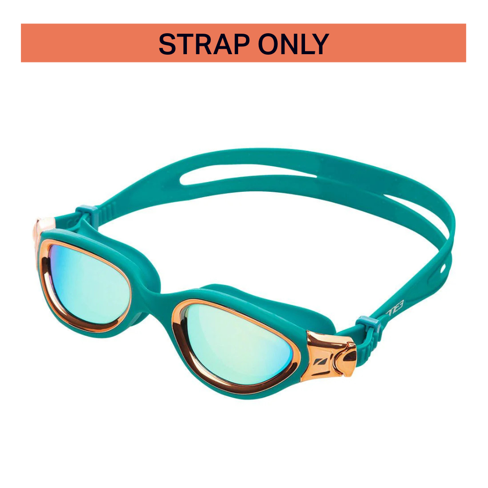 Teal Venator-X/Vapour goggle strap shown with goggles, only strap available for purchase (UK customers only).