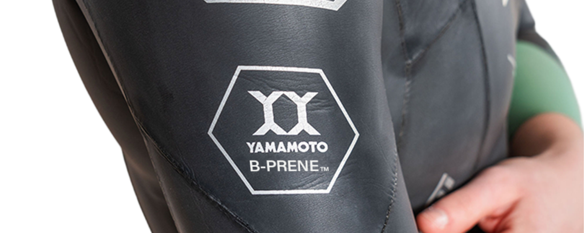 Close up to the sleeve of the Women's Vision wetsuit. 