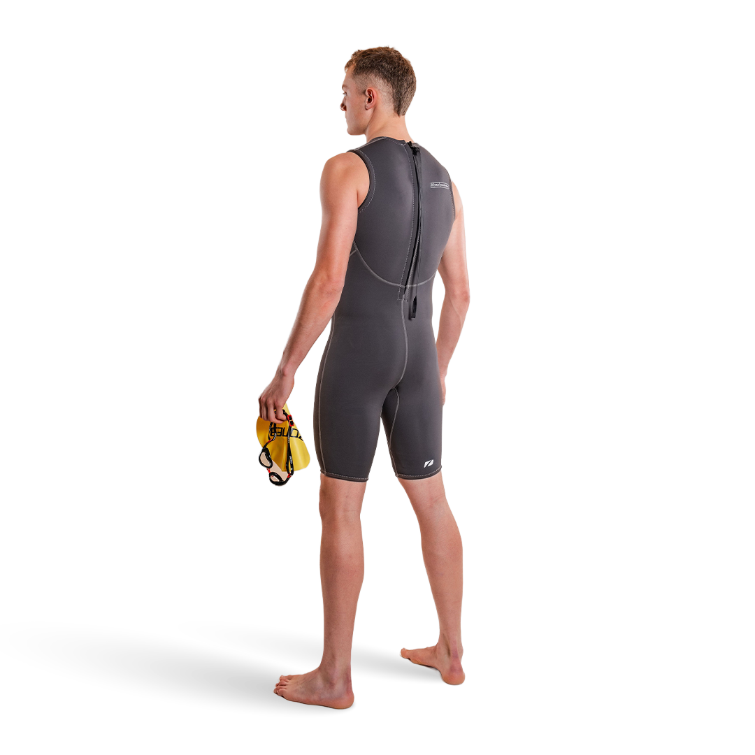 Man wearing Yulex® Kneeskin on white background