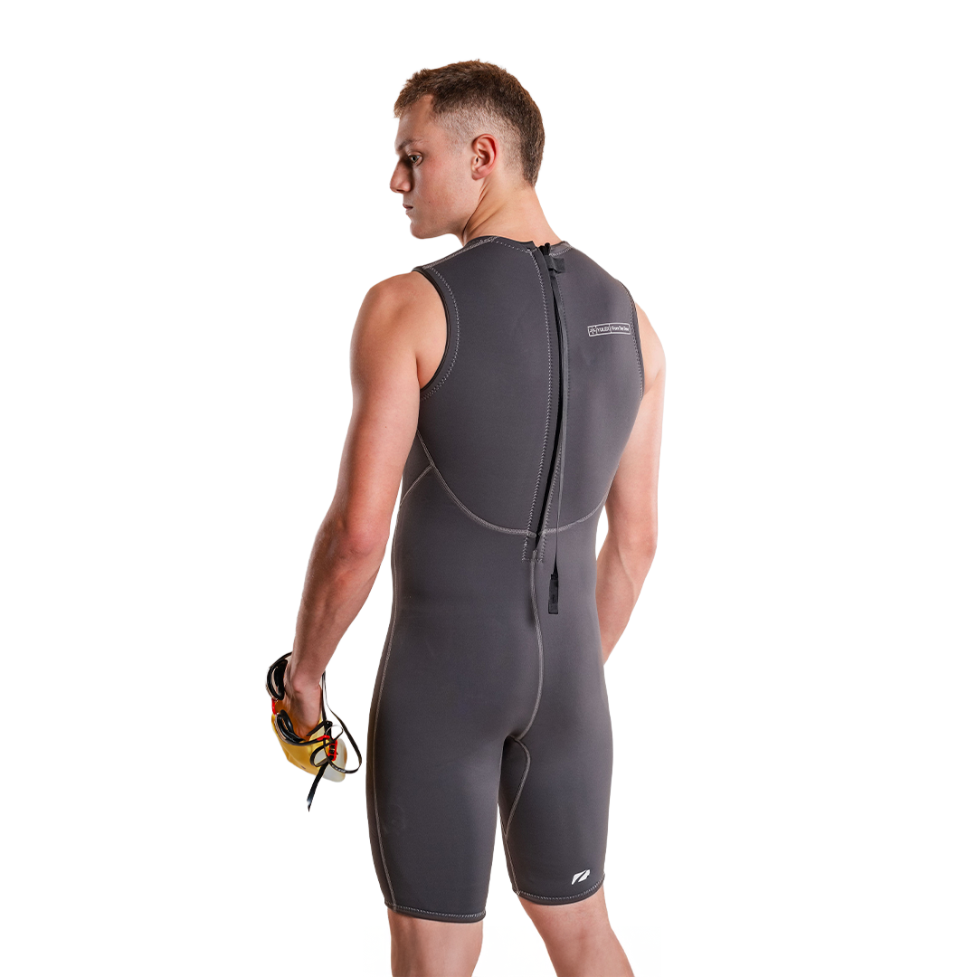 Man wearing Yulex® Kneeskin on white background