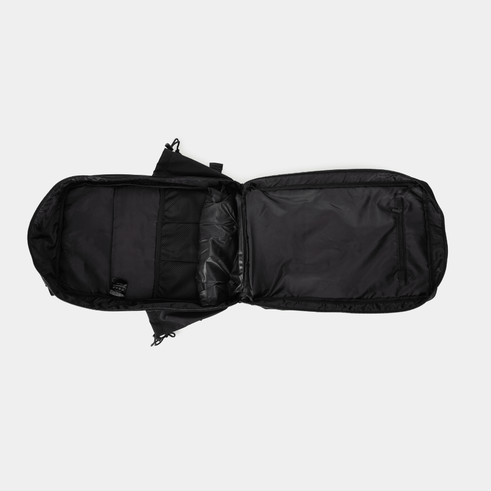 Built For Athletes x ZONE3 45L Transition Backpack interior view showing spacious compartments.