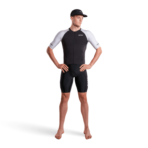 Lava Long Distance Full Zip Short Sleeve Trisuit - Peak