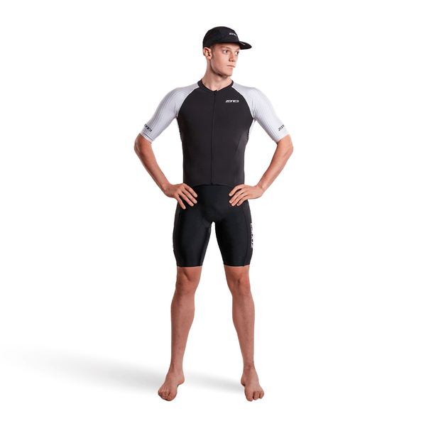 Lava Long Distance Full Zip Short Sleeve Trisuit - Peak