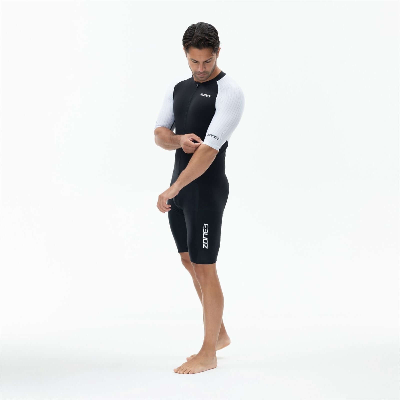 Lava Long Distance Full Zip Short Sleeve Trisuit - Peak
