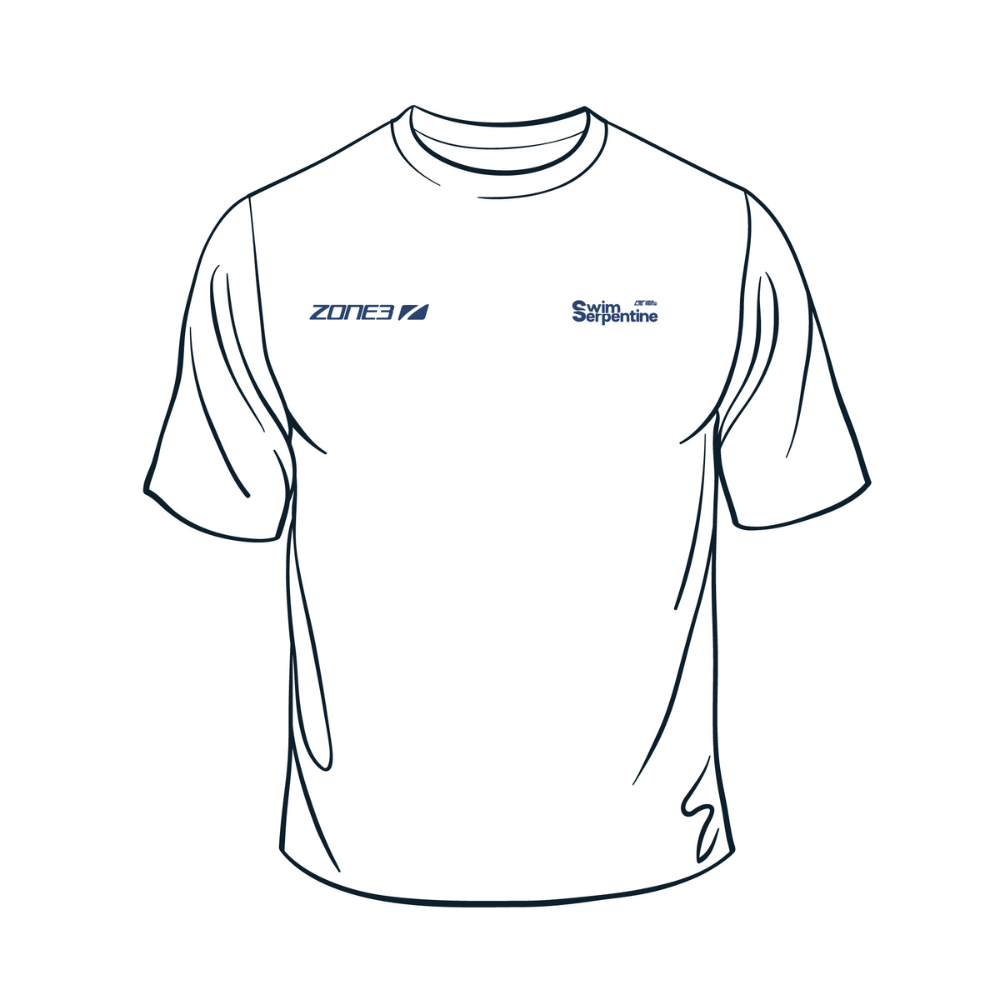 Swim Serpentine Organic Cotton T-Shirt design featuring logo and clean modern style.