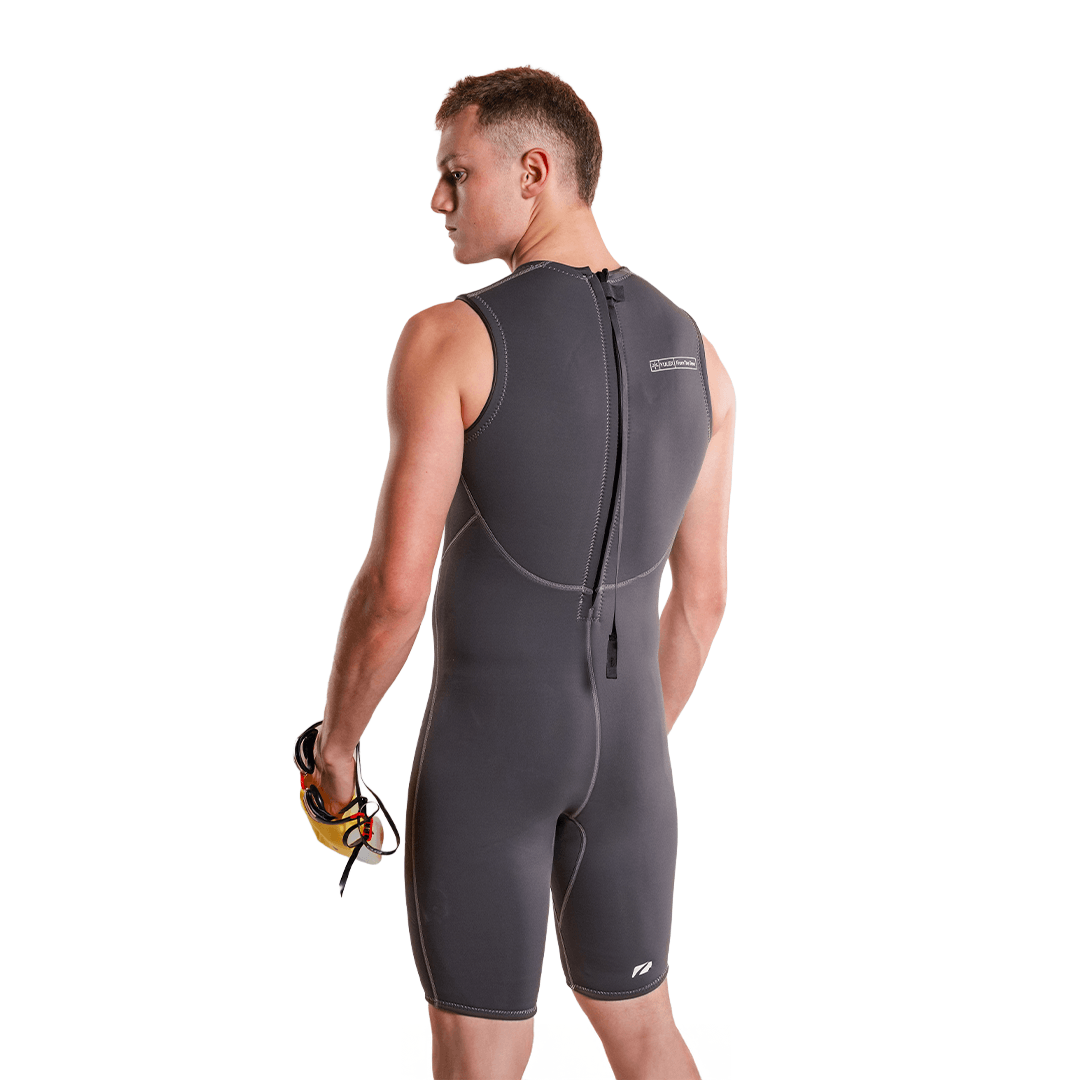 Man wearing Yulex® Kneeskin on white background